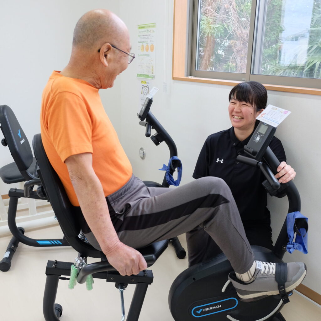 理学療法士や作業療法士が運動を指導する